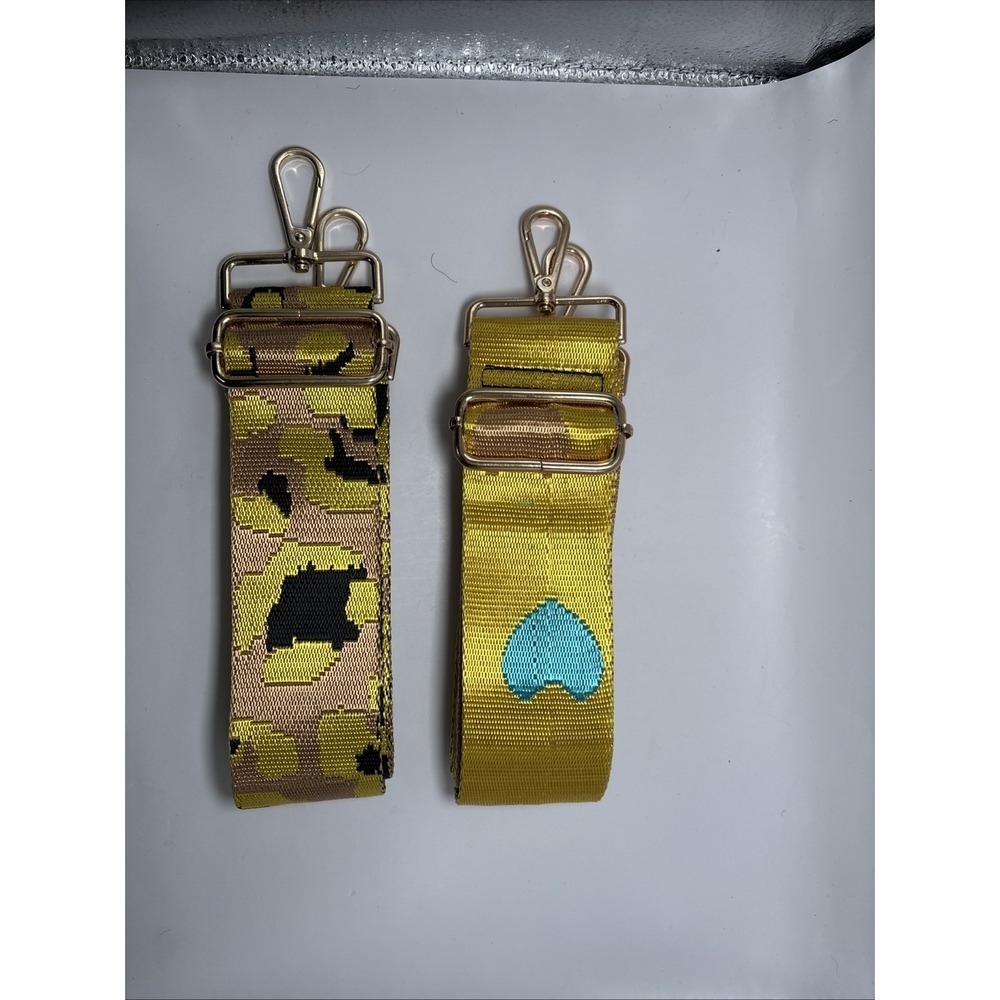 Yellow Pair Adjustable Replacement Purse Crossbody Strap w/Gold Hardware